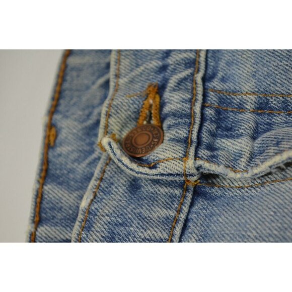 Levi's 505 Distressed Jeans Light Wash Straight Leg 34x32 Mens Original Fit - Picture 4 of 11